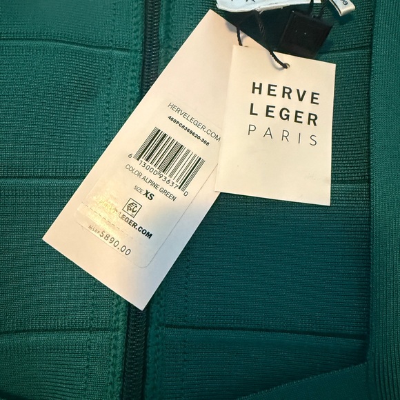 Herve Leger Teal Midi Dress - Picture 2 of 4